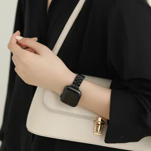 Stainless steel watch band replacement for Apple Watch ultra se series 8 9 women metal strap