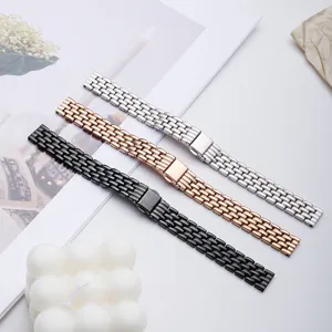 Stainless steel watch strap replacement band detail view, compatible with smartwatches.