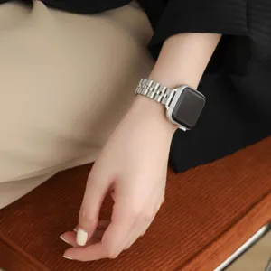 Stainless Steel Watch Band Replacement Metal Strap Compatible with Apple Watch Series
