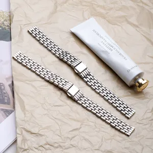 Stainless steel metal watch band replacement 5-bead bracelet strap for Apple Watch women accessories