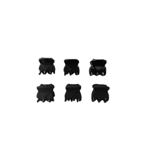 Black mini hair claw clips set, small hair styling accessories for women and girls daily wear.