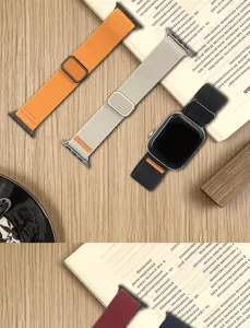 Cinturino per orologio elastico in nylon intrecciato compatibile con smartwatch, elegante.