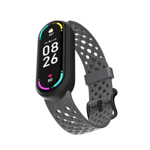 Correa de repuesto de silicona transpirable para pulsera de actividad, comoda y ajuste seguro.