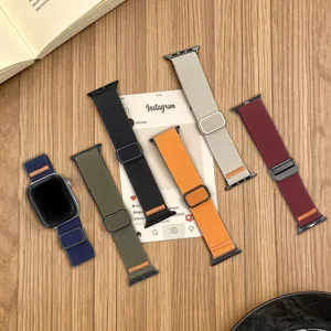 Cinturino per Orologio in Nylon Elastico Intrecciato con Chiusura Magnetica per Smartwatch