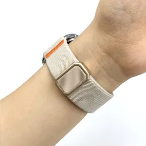 Cinturino per orologio in nylon elastico intrecciato di ricambio compatibile con fibbia magnetica