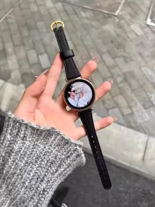 Cinturino per orologio in pelle sottile di ricambio per smartwatch elegante fibbia