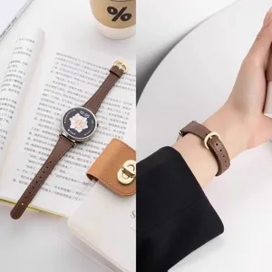 Cinturino per Orologio in Pelle in Microfibra Design Vita Sottile Fibbia a Ferro di Cavallo Cinturino di Ricambio per Smartwatch