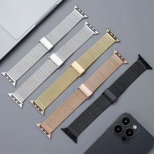 Λουράκι από ανοξείδωτο ατσάλι πλέγμα για Apple Watch ανταλλακτικό μεταλλικό λουράκι