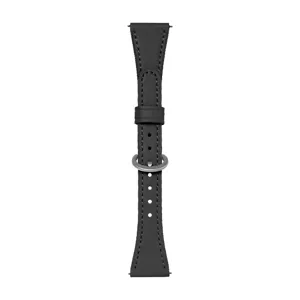 Cinturino per orologio in pelle nera sottile di ricambio compatibile, elegante.