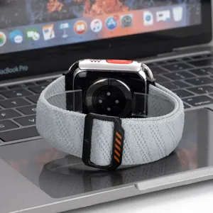 Correa de reloj de nylon trenzado de repuesto bucle compatible con varios relojes inteligentes