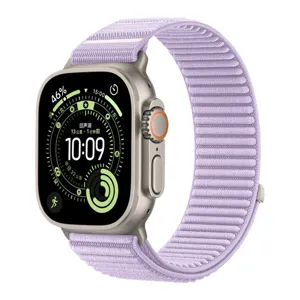 Cinturino in nylon Alpine Loop per Apple Watch Ultra, cinturino in velcro viola.