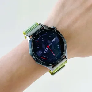 Antallaktiko louraki apo nailon gia smart watch, prasino plemeno louraki, aneto.