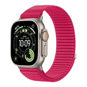 Cinturino in nylon di ricambio compatibile con Apple Watch Ultra, rosa confortevole.