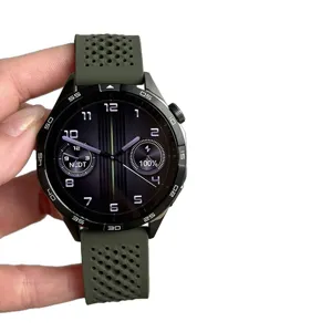 Cinturino per orologio in silicone verde traspirante compatibile con smartwatch, morbido.