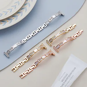Bracelet de montre Apple Watch en métal strass éventail de luxe pour femmes bijoux