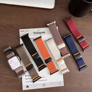 Nylon Elastische Magnetische Gevlochten Vervangingsband Polsband Voor Smartwatch Horloge Accessoires