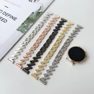 Cinturino per orologio in metallo design ondulato in acciaio inossidabile per smartwatch