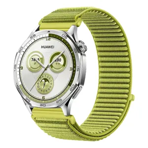 Correa de reloj de nailon verde estilo bucle alpino compatible con Huawei GT5 GT6.