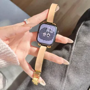 Edelstahl Metall Armband Uhrenarmband Für Apple Watch Ersatzkette Armband Damen Mode Armbanduhr