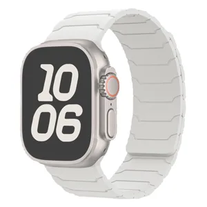 Siliconen magnetische horlogeband vervanging voor smartwatch witte sport polsband accessoire