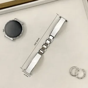 Metall Ersatzarmband kompatibel mit Apple Watch modisches Design Accessoire Laenge