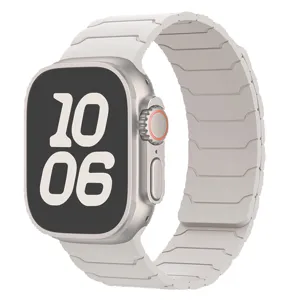 Siliconen magnetisch vervangend horlogebandje compatibel met Apple Watch Ultra sportband.