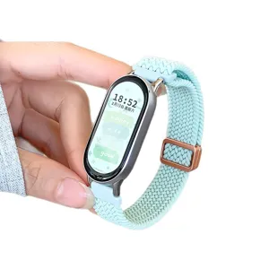 Replacement nylon braided elastic strap compatible with smart band, comfortable daily use.
