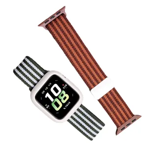 Cinturino per orologio in nylon intrecciato per Apple Watch con chiusura magnetica, di ricambio.