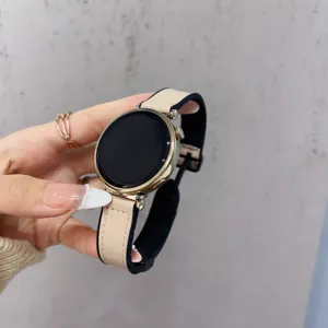 Λουράκι αντικατάστασης smartwatch με επιφάνεια από σιλικόνη δέρματος, κομψό αξεσουάρ ρολογιού.