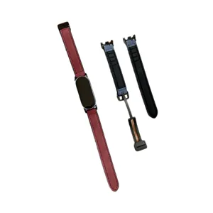 Ersatz Silikon Leder Magnet Armband fuer Xiaomi Smart Band 9 10 Uhren Zubehoer