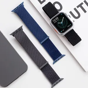 Nylon gewebte Schlaufe Ersatzuhr Armband kompatibel mit intelligenten Sportuhren.