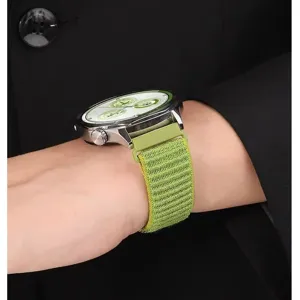 Correa de Reloj de Nailon Trenzado Elástico con Velcro Correa de Repuesto Compatible con Smartwatch Textura de Montaña