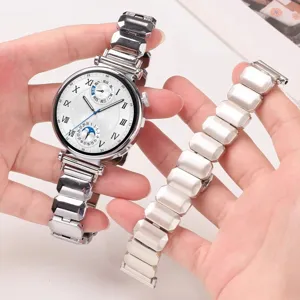 Stainless steel metal watch strap replacement band compatible with Huawei smartwatch stylish accessory