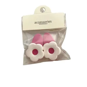 Jolies pinces à cheveux fleur rose pinces bec de canard lot de 2 accessoires de coiffure