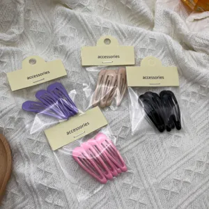 5pcs cute colorful hair clips sweet side clip minimalist hair accessories for girls