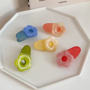 Fermagli per capelli a fiore colorati mollette becco d'anca dolci accessori per capelli
