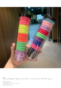 Elastici per capelli senza cuciture in tubo trasparente, elastici ad alta elasticità per donne.