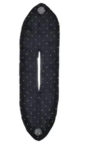 Black polka dot hair bun maker magic twister styling accessory for chic summer hairstyles