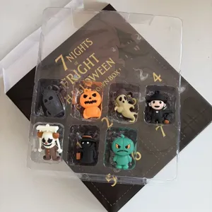 Coffret cadeau boîte mystère compte à rebours Halloween 7 nuits avec mignonnes figurines