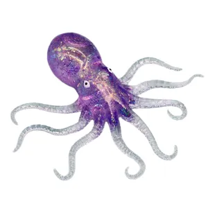 Glitzerndes lila Oktopus Quetschspielzeug zum Stressabbau und sensorischen Spielen