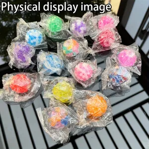 Bunte 3,5 cm TPR-Stressabbau-Wasserperlenbälle in transparenter Verpackung im Detail
