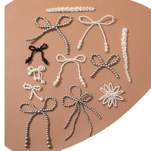 DIY perla fiocco ciondoli scarpe perline fiori fatti a mano accessori artigianato borse