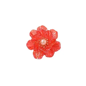 AB color acrylic flower pearl DIY hair accessory hairpins brooch jewelry making components