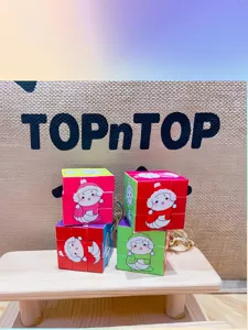 Chinese New Year cute snake Rubik's cube keychain stress relief toy cute bag pendant gift