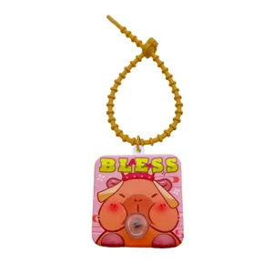 Schattige capybara sleutelhanger decompressiespeelgoed, lief tasje hanger autosleutelaccessoire.