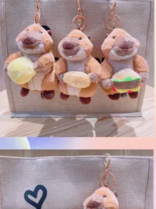 Süßes Murmeltier Plüsch Schlüsselanhänger Tasche Anhänger flauschig Stofftier Rucksack Dekoration