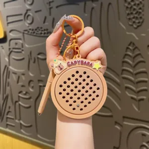 Cute cartoon capybara magnetic steel ball drawing board keychain pendant backpack car ornament gift