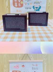 Wooden target savings box with grid counter desktop coin piggy bank for cash storage 1pc