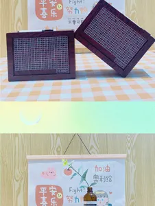 Mini wooden money saving box with target grid numbers, perfect cute desktop piggy bank gift.