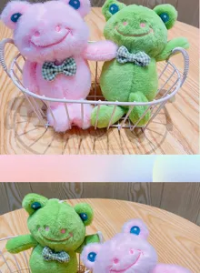 Süßer Plüsch Frosch Schlüsselanhänger Paar Geschenk exquisite Puppe Anhänger Tasche Deko